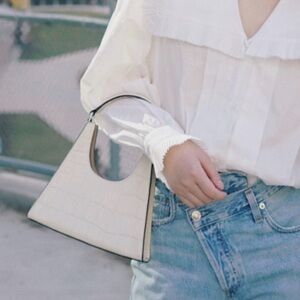 STAUD Rey Mini Croc Handbag